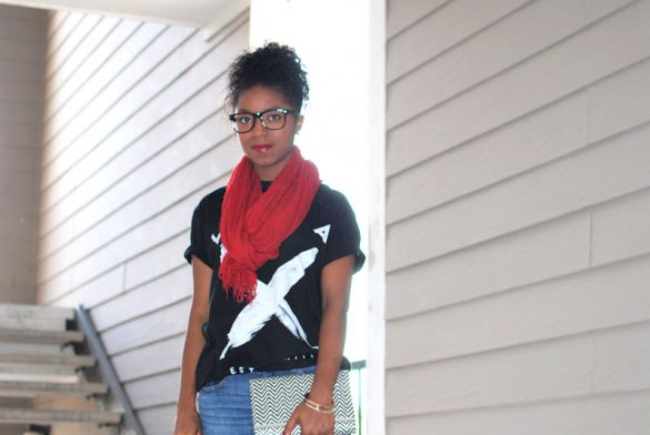 ripped band tee
