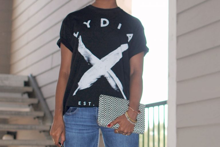 ripped band tee
