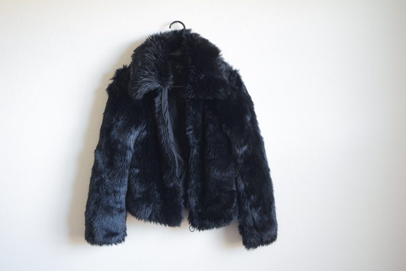 Topshop fur coat