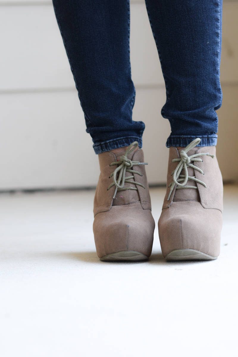 neutral nude lace booties