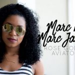 Marc by Marc Jacobs Rose Golden Aviators Try On