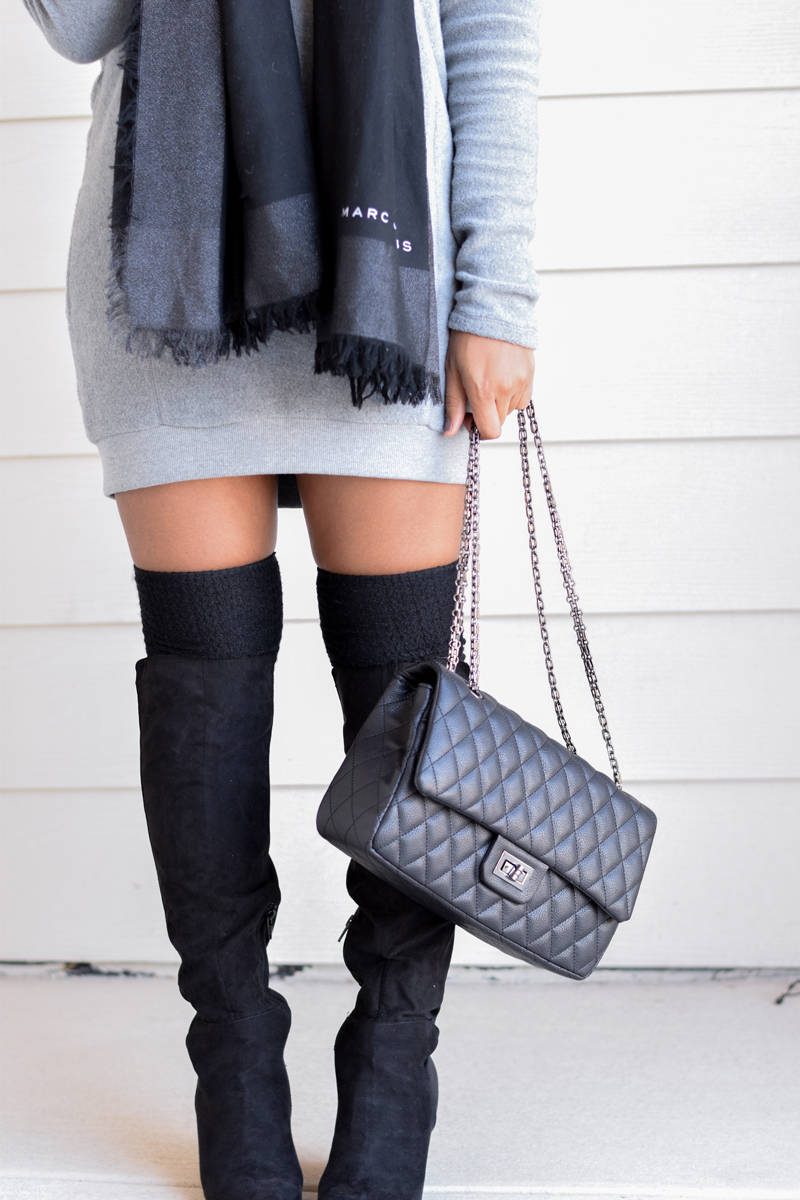 over the knee socks and boots