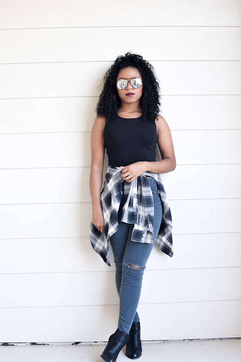 Styling Crop Tops and Flannel 90s grunge inspired