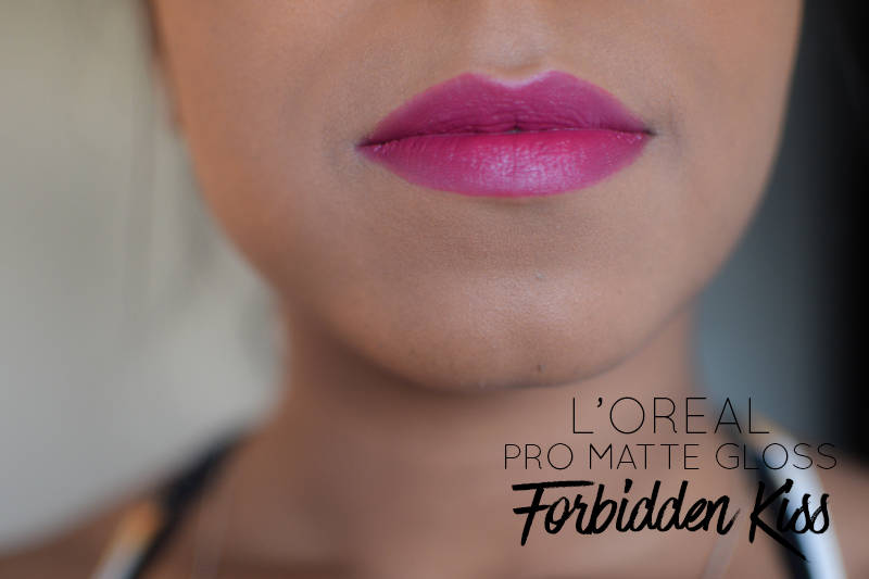 Loreal-Infallible-Pro-Matte-Gloss-Forbidden-Kiss-on-Dark-Skin
