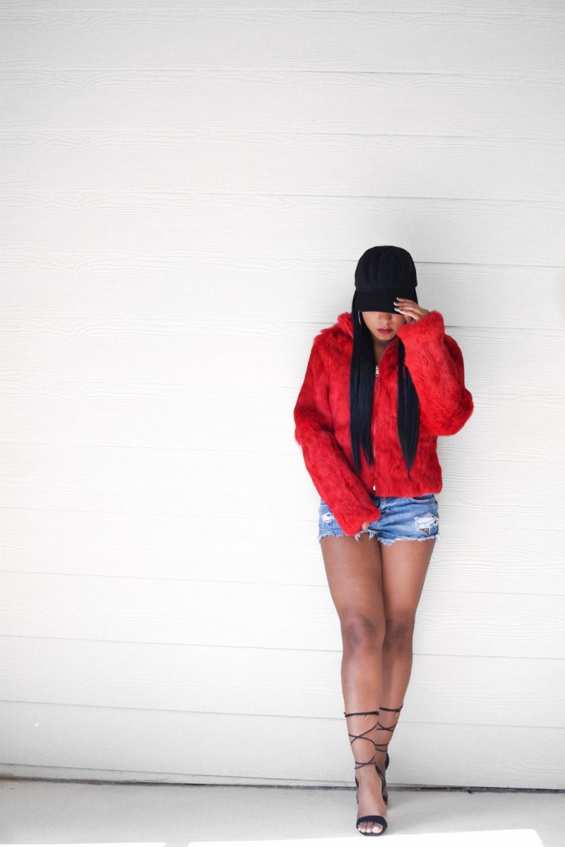 Rihanna Inspired YSL Red Coat Outfit