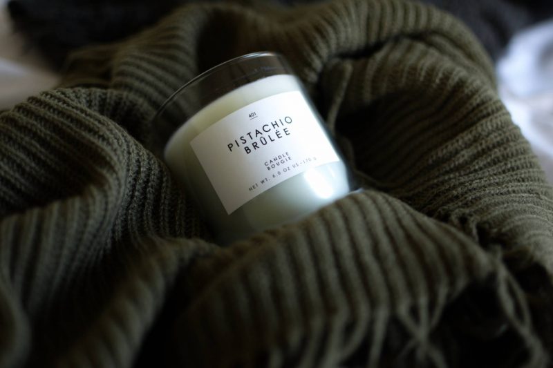 Cozy Essentials for Winter - Gourmand Pistachio Brulee Candle from Urban Outfitters