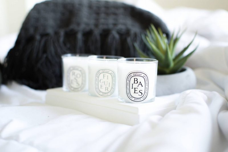 Cozy Essentials for Winter - Diptyque Candle Set and Knit Scarves
