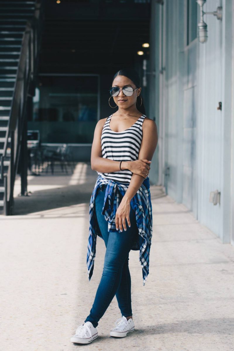 How I Casually Mix Prints with Plaid and Stripes-1