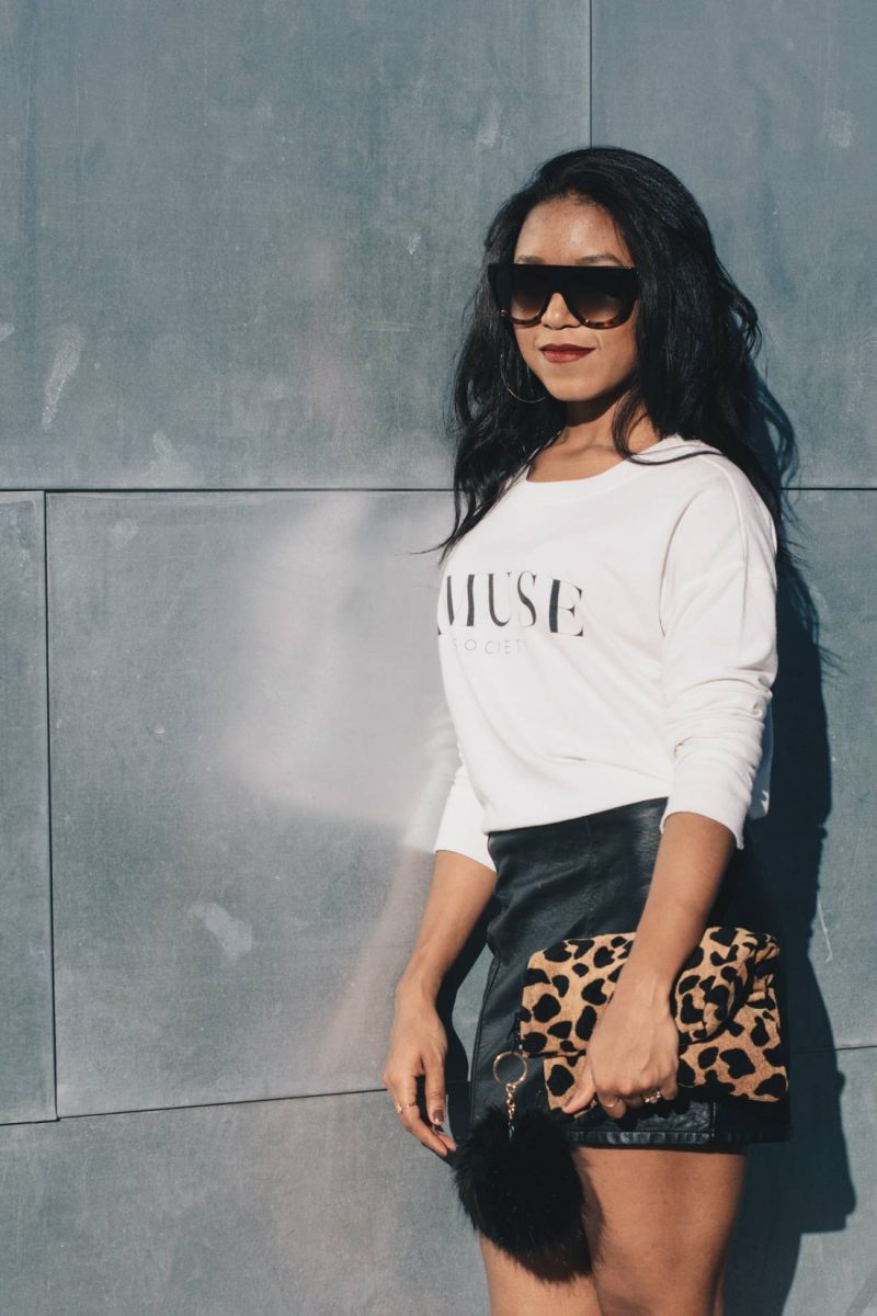 Leather Skirt and Leopard-1