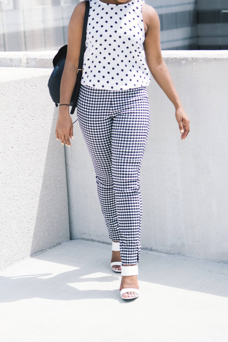 polka dots office workwear outfit