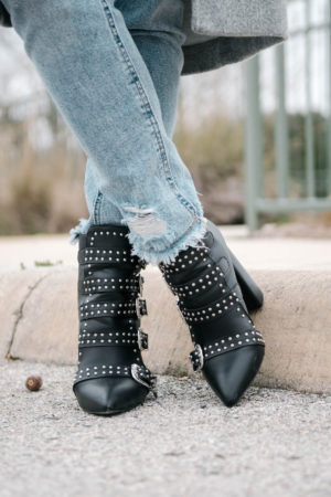 studded ankle boots for women