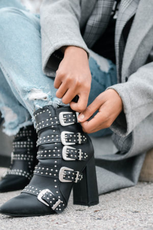 studded ankle boots for women