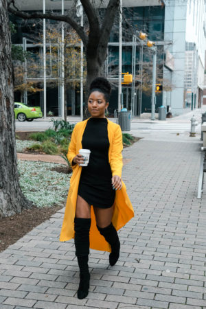 how to style thigh high boots with dresses