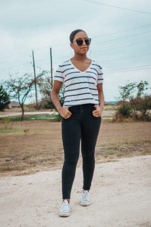 madewell striped tee outfit