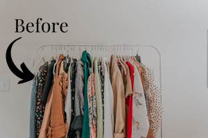 Styling a Clothing Rack for Display