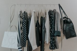 Black and White clothing rack aesthetic